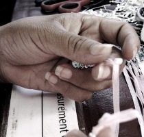hands with product